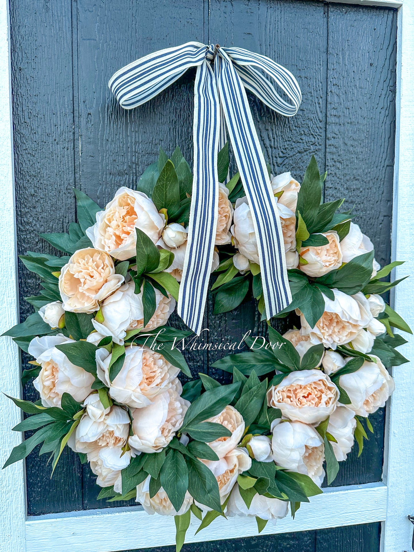 Cream Peony wreath