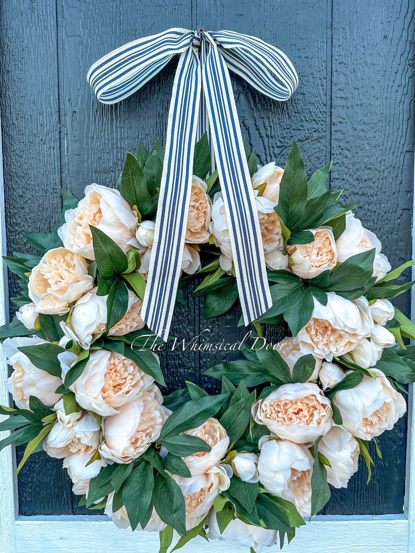 Cream Peony wreath