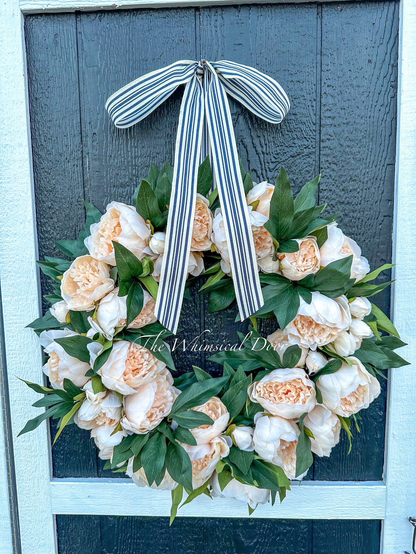 Cream Peony wreath
