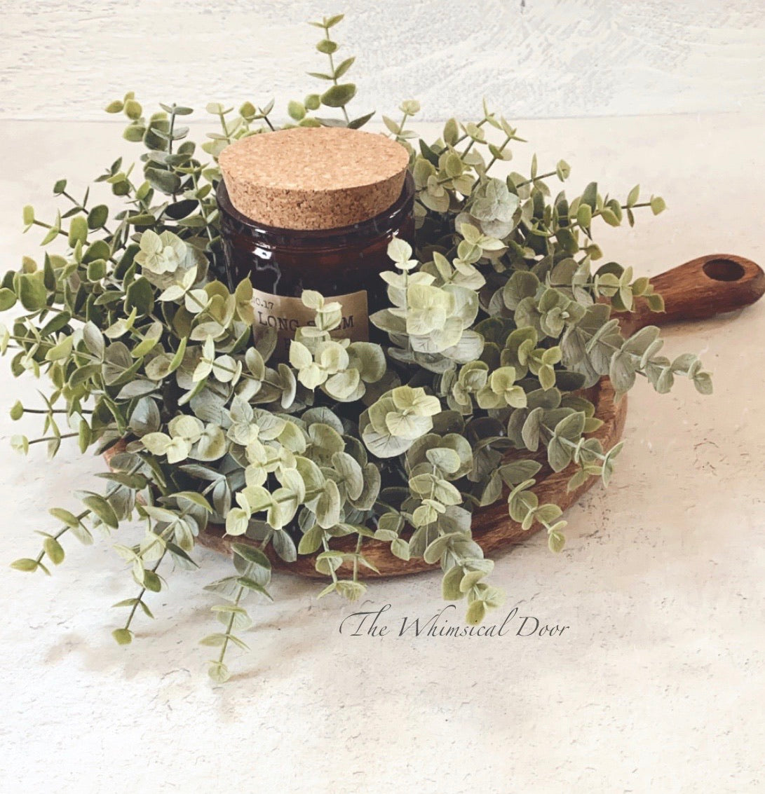 Eucalyptus candle ring- mini wreath