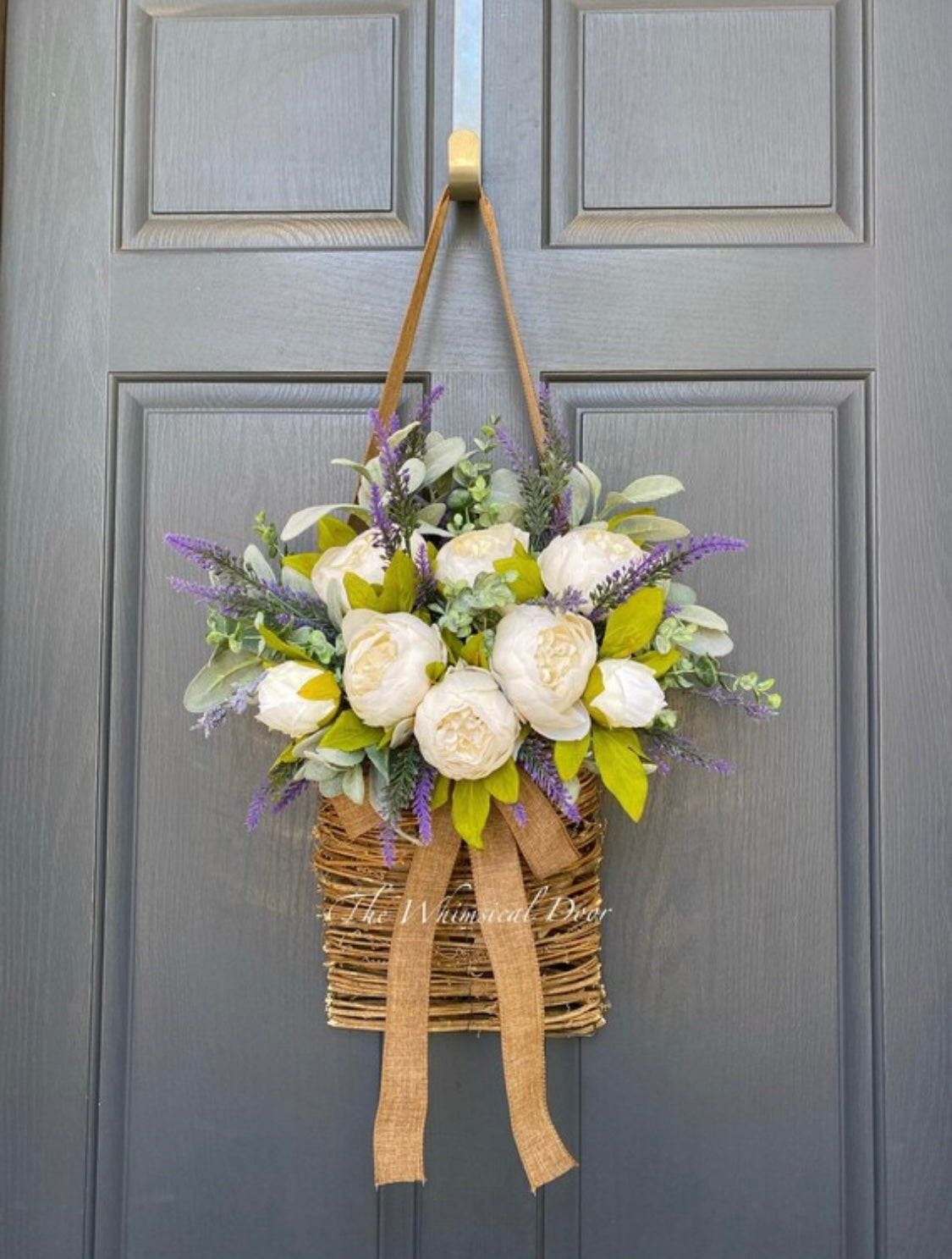 Farmhouse peony basket