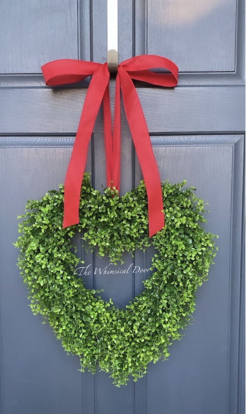 Heart boxwood wreath