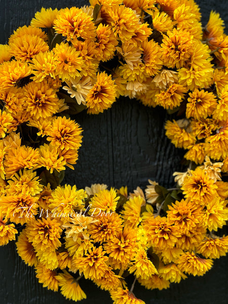 Golden Mum wreath