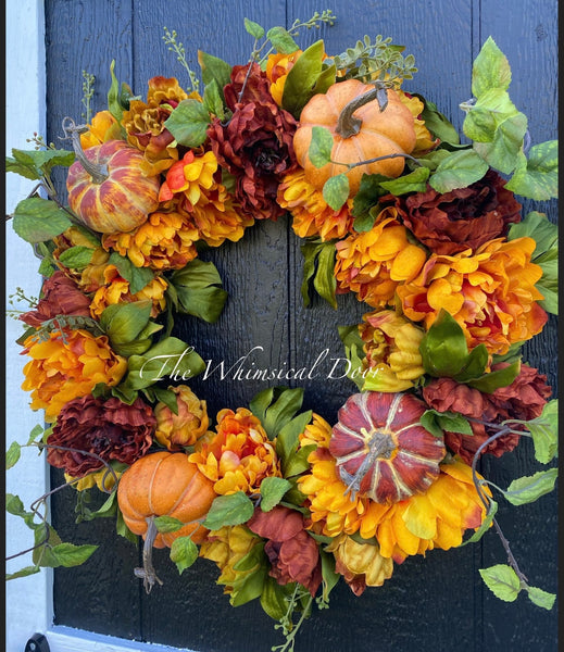 Pumpkin Spice Fall wreath