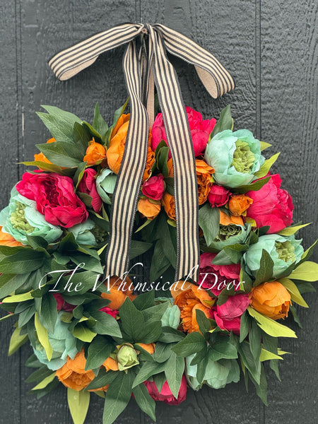 Fall peony wreath - Autumn Wreath