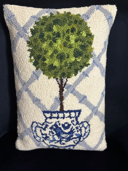 Chinoiserie topiary pillow