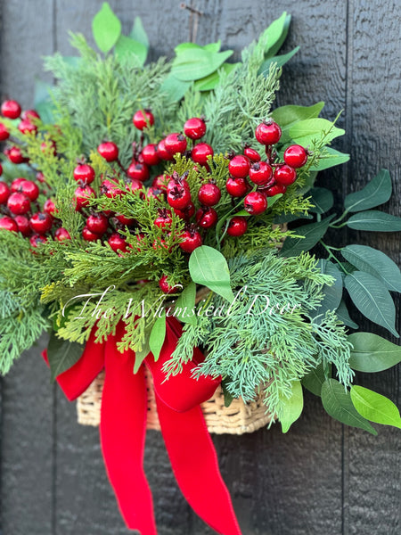 Christmas basket for front door