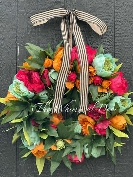 Fall peony wreath - Autumn Wreath