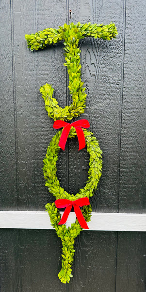 Joy wreath - preserved boxwood wreath - Joy Christmas wreath