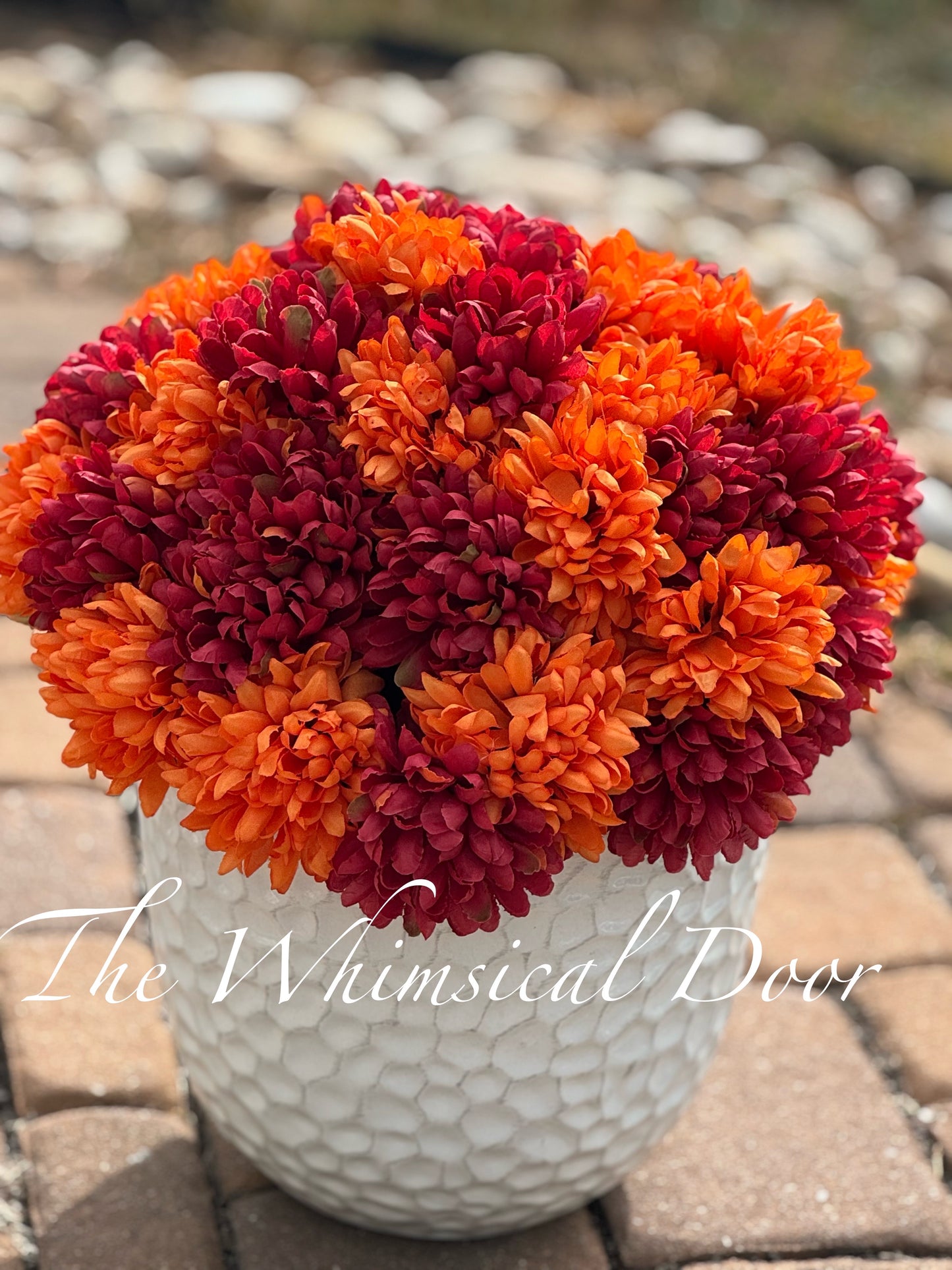 Autumn Mum Bush -  Foliage Outdoor Fall Arrangement -  Urn Filler - Mum urn filler