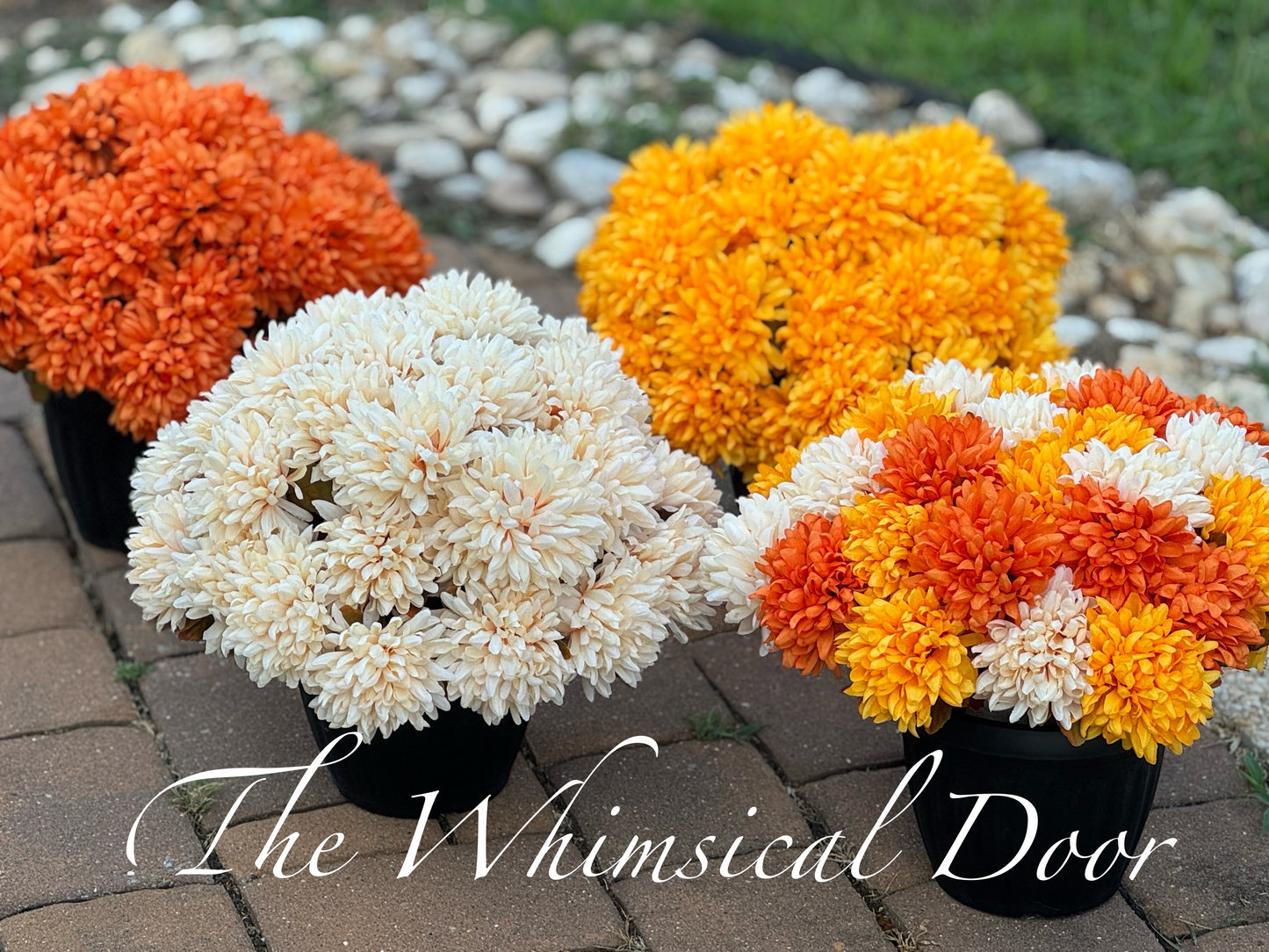 Autumn Mum Bush -  Foliage Outdoor Fall Arrangement -  Urn Filler - Mum urn filler