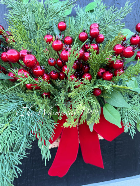 Christmas basket for front door