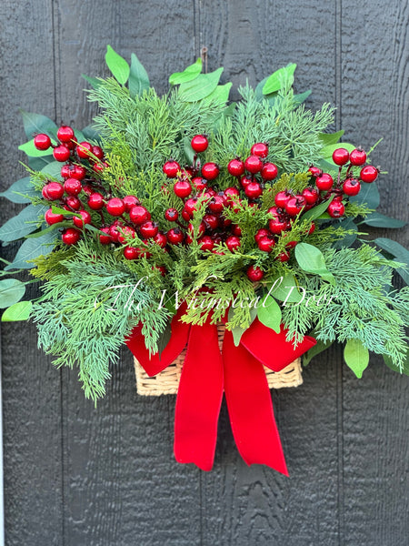 Christmas basket for front door