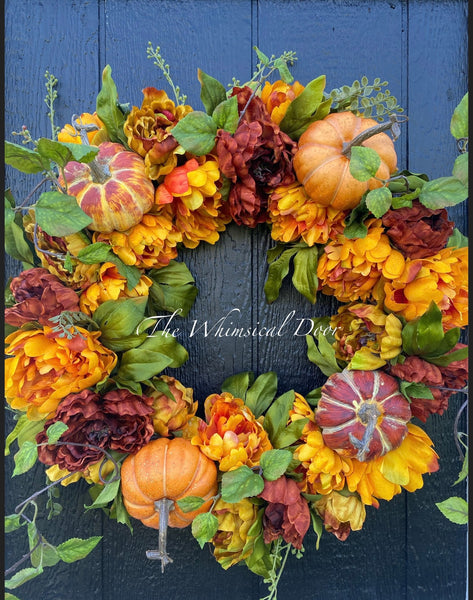 Pumpkin Spice Fall wreath