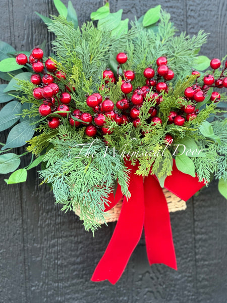 Christmas basket for front door