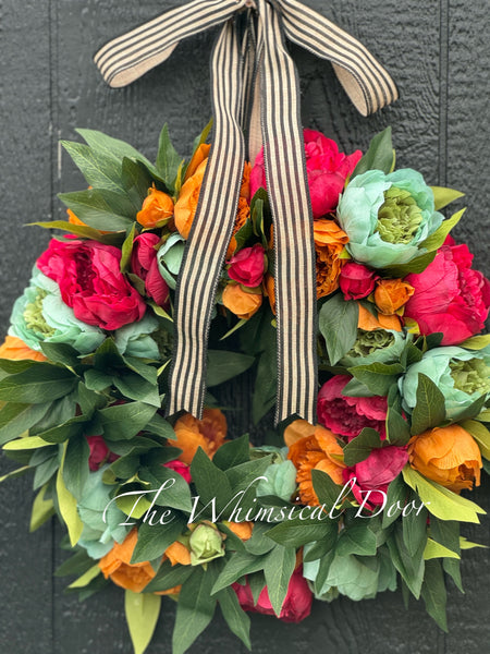 Fall peony wreath - Autumn Wreath