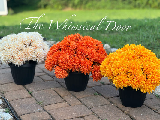Autumn Mum Bush -  Foliage Outdoor Fall Arrangement -  Urn Filler - Mum urn filler