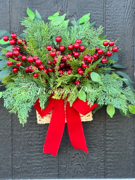 Christmas basket for front door