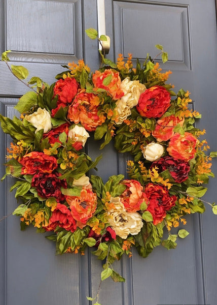 Sunset on summer fall wreath - fall wreath