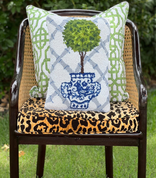 Chinoiserie topiary pillow