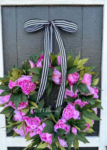 Pink Peony wreath