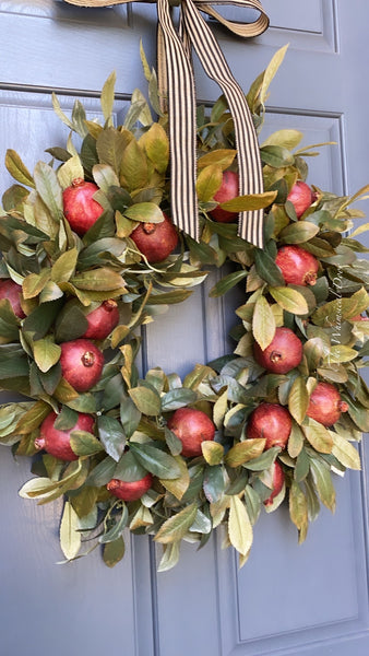 Pomegranate Fall wreath - Fall wreath
