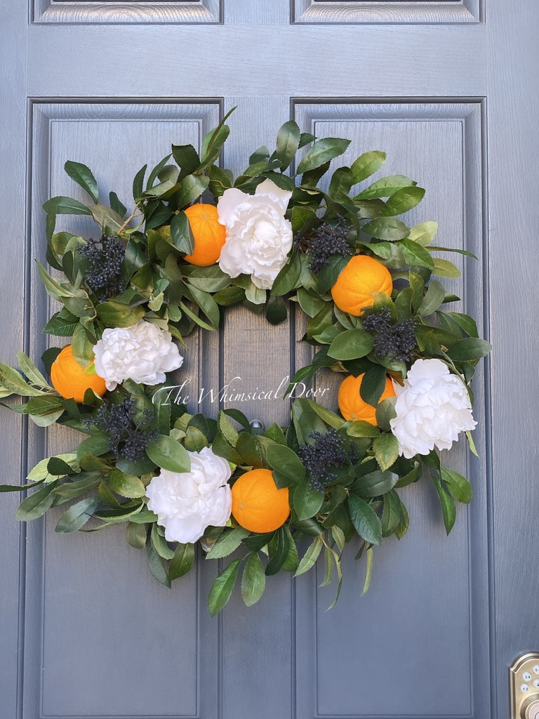 Orange and blueberry wreath