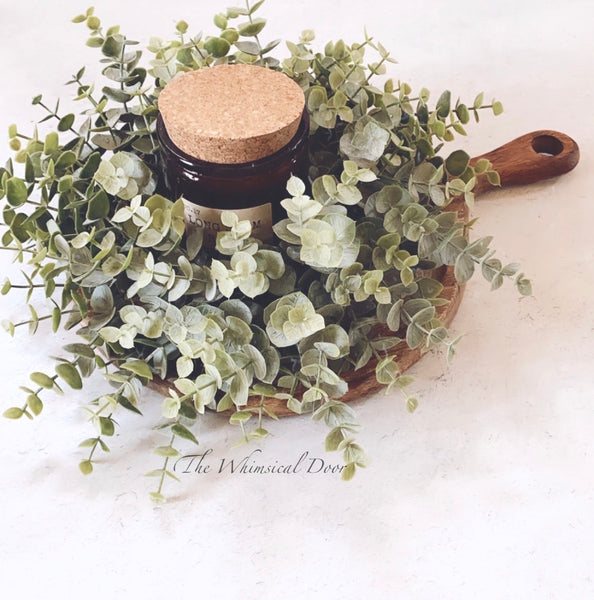 Eucalyptus candle ring- mini wreath