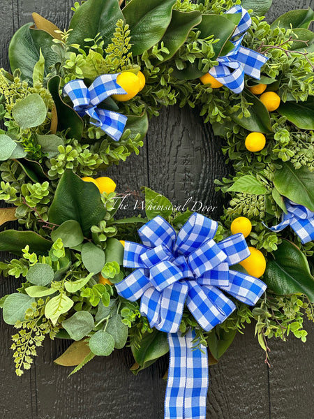 Lemon and Magnolia wreath