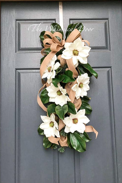 Magnolia swag wreath