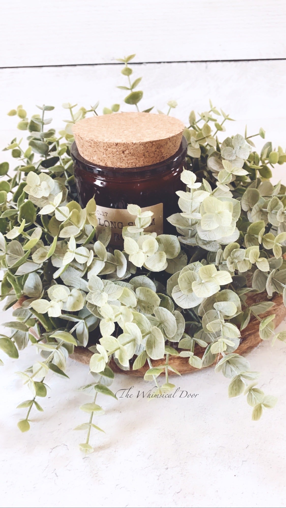 Eucalyptus candle ring- mini wreath