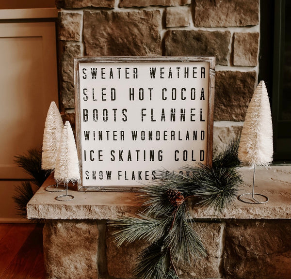Winter wood sign - Christmas wood sign