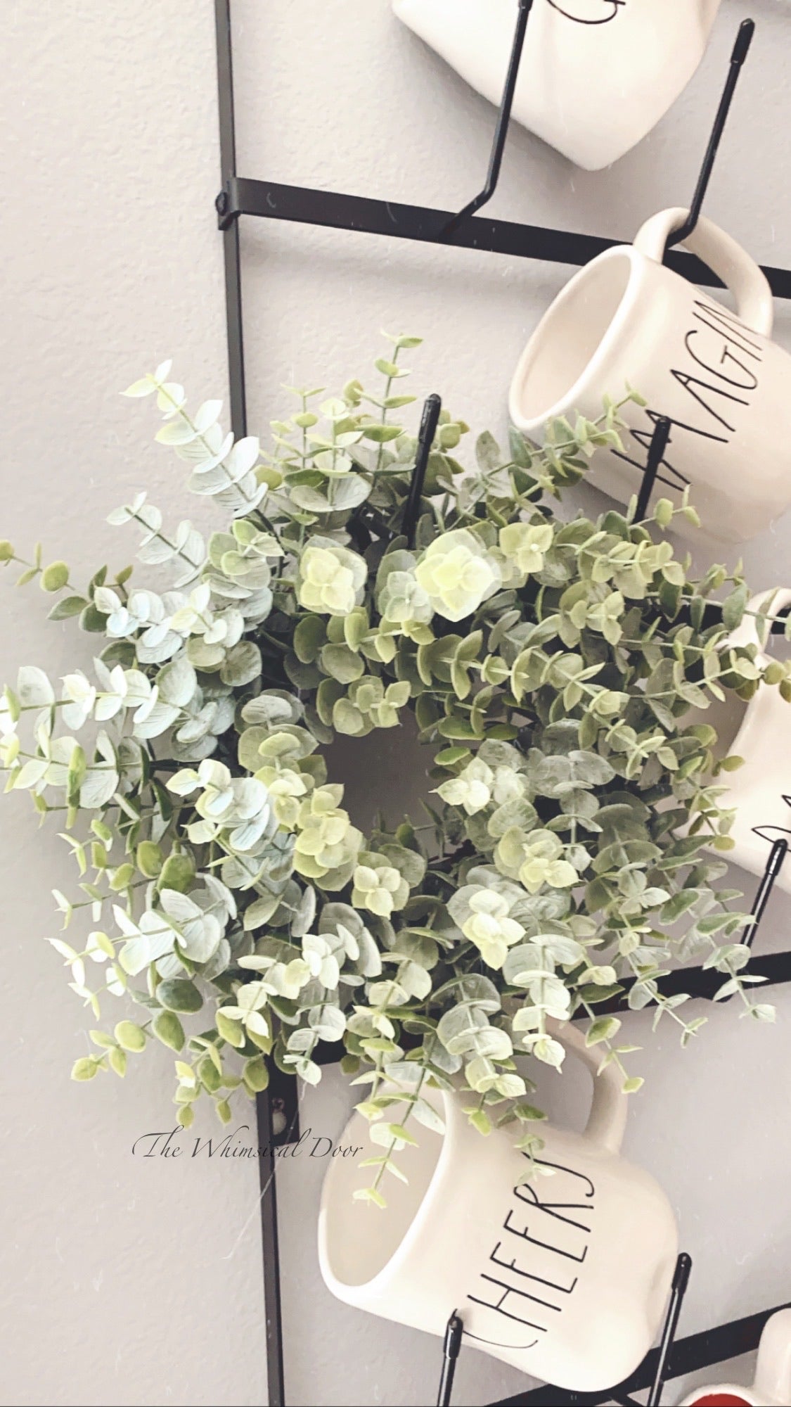 Eucalyptus candle ring- mini wreath