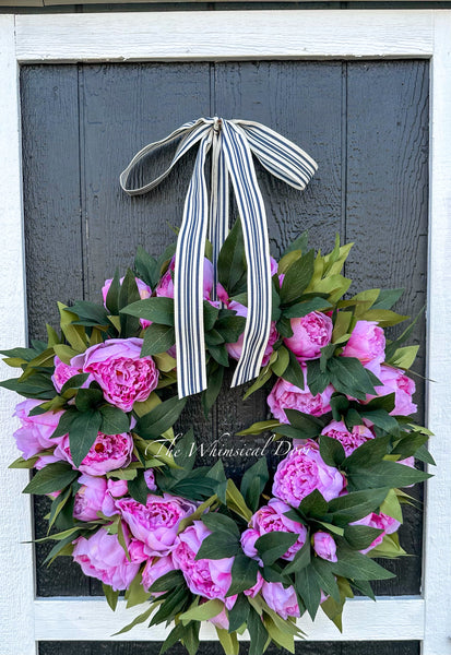 Pink Peony wreath