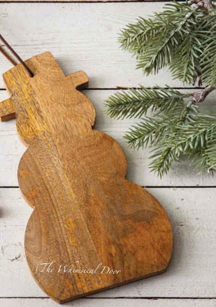 Snowman wood board