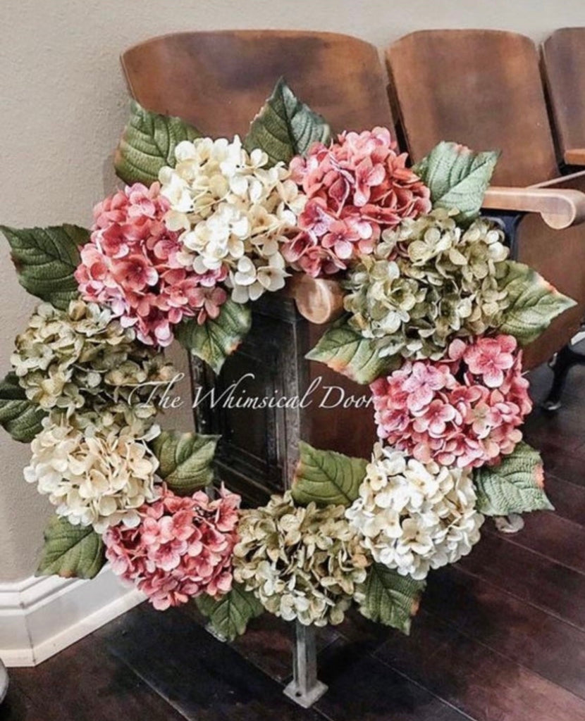 Spring Hydrangea wreath - hydrangea wreath