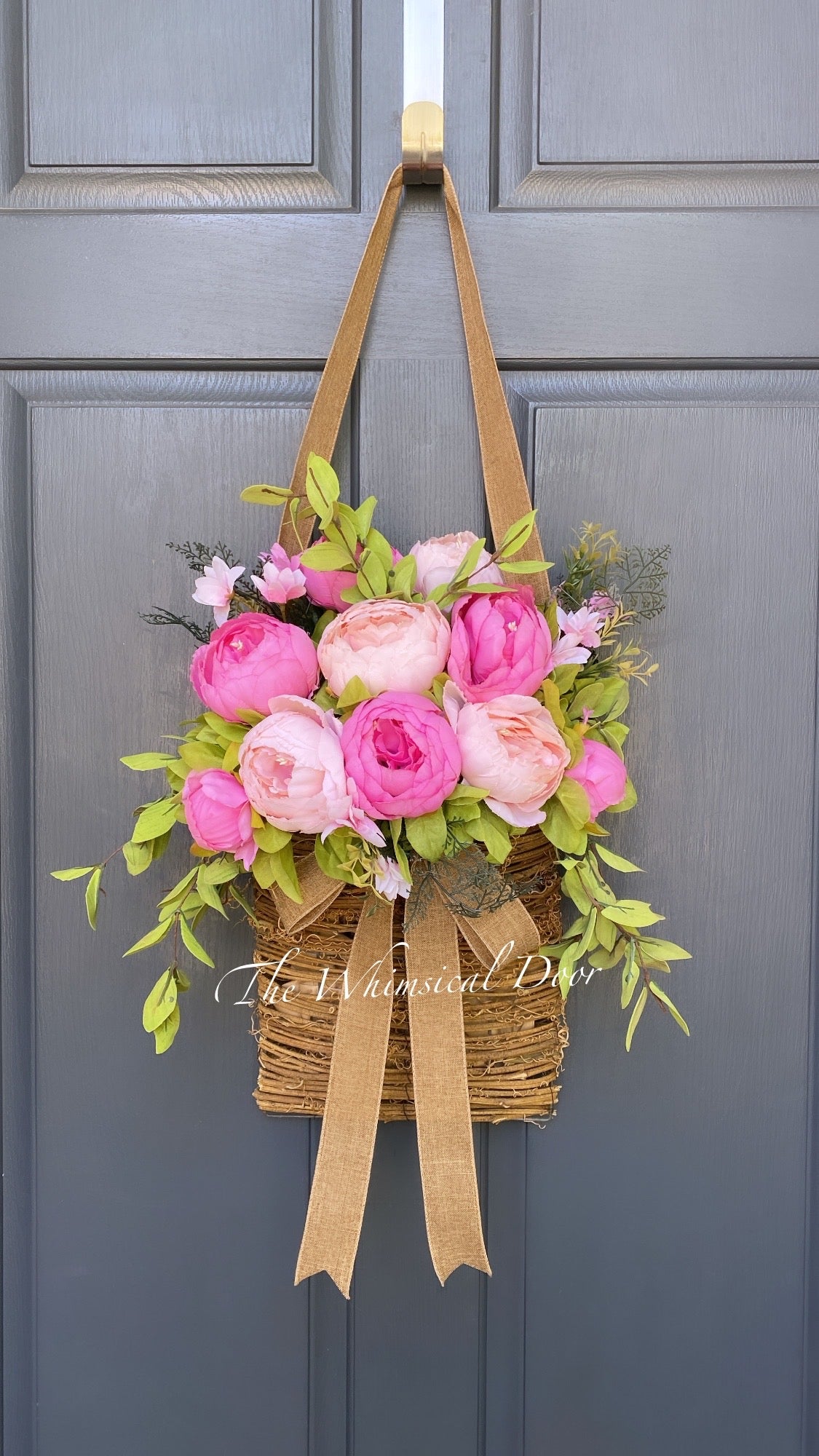 Two Tone Peony basket